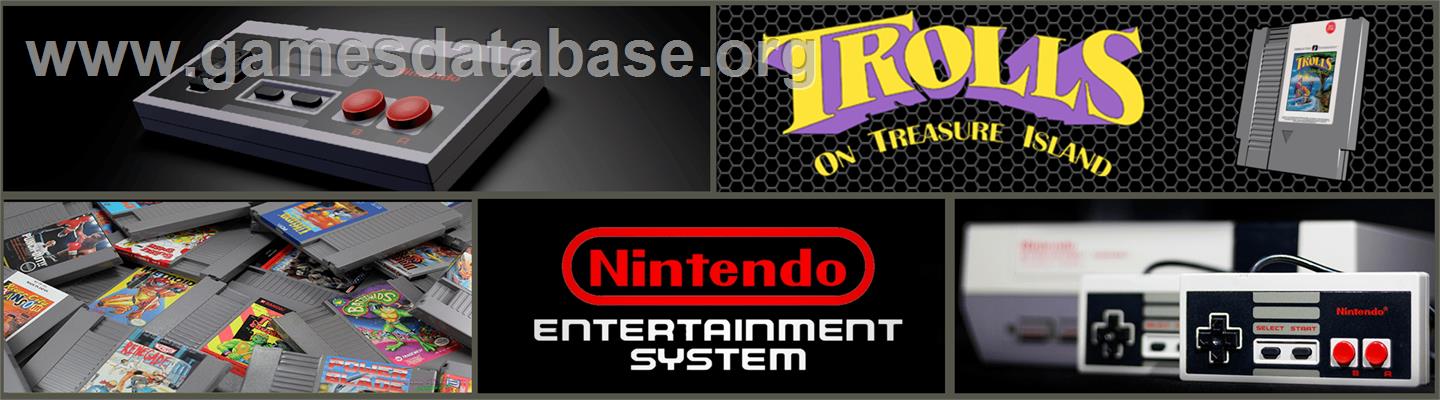 Trolls On Treasure Island - Nintendo NES - Artwork - Marquee