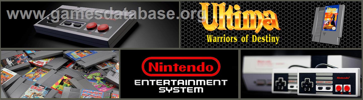 Ultima V: Warriors of Destiny - Nintendo NES - Artwork - Marquee