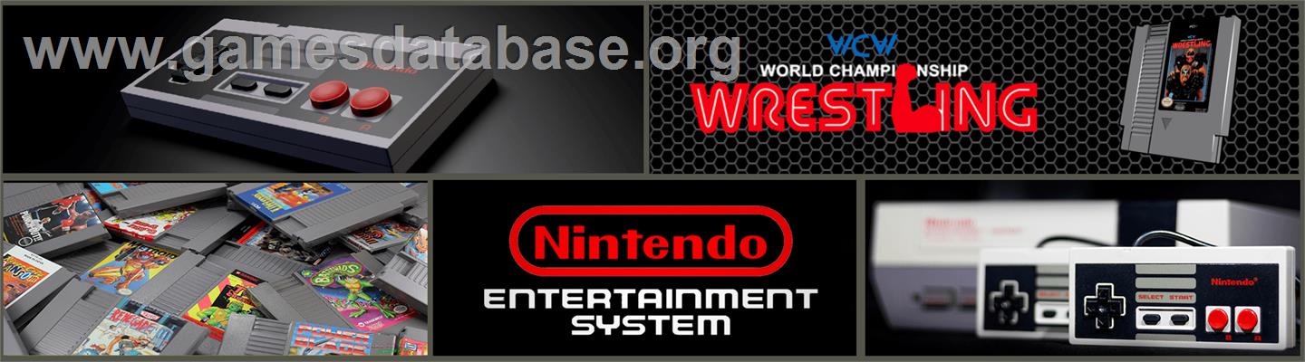 WCW: World Championship Wrestling - Nintendo NES - Artwork - Marquee