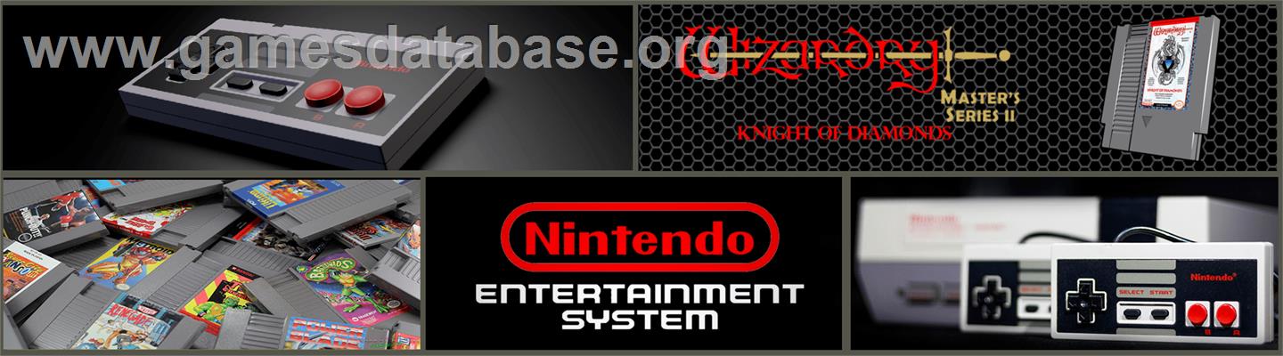 Wizardry Knight Of Diamonds - The Second Scenario - Nintendo NES - Artwork - Marquee