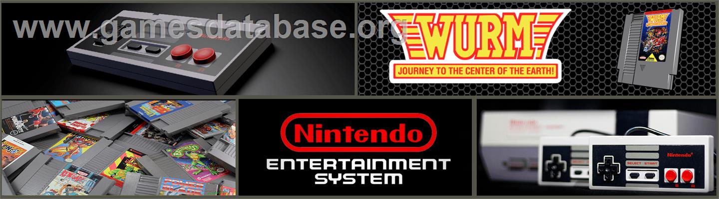 Wurm: Journey to the Center of the Earth - Nintendo NES - Artwork - Marquee