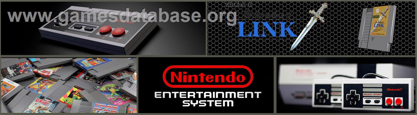 Zelda II: The Adventure of Link - Nintendo NES - Artwork - Marquee