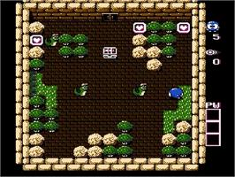 In game image of Adventures Of Lolo 2 on the Nintendo NES.