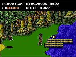 In game image of Adventures of Bayou Billy on the Nintendo NES.