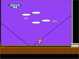 In game image of Adventures of Tom Sawyer on the Nintendo NES.