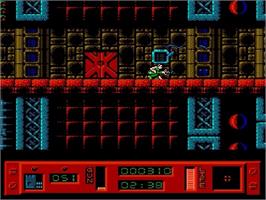 In game image of Alien³ on the Nintendo NES.