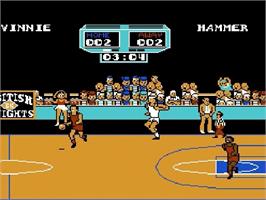 In game image of Arch Rivals on the Nintendo NES.