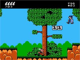 In game image of Astérix on the Nintendo NES.