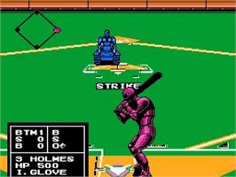 In game image of Base Wars - Cyber Stadium Series on the Nintendo NES.