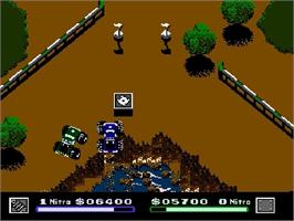 In game image of Bigfoot on the Nintendo NES.