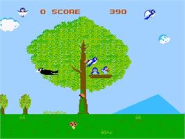 In game image of Bird Week on the Nintendo NES.