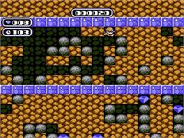 In game image of Boulder Dash on the Nintendo NES.