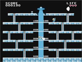 In game image of Bovinium Quest - Batteries Not Included on the Nintendo NES.