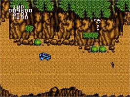 In game image of Breakthru on the Nintendo NES.