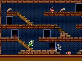 In game image of Bugs Bunny Crazy Castle, The on the Nintendo NES.