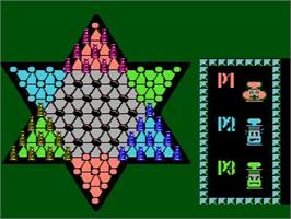 In game image of Chinese Checkers on the Nintendo NES.