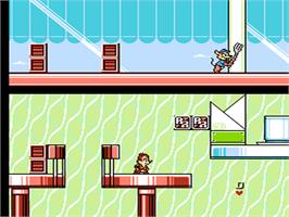 In game image of Chip 'N Dale Rescue Rangers 2 on the Nintendo NES.