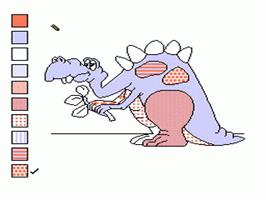 In game image of Color a Dinosaur on the Nintendo NES.