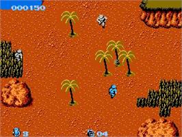 In game image of Commando on the Nintendo NES.