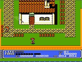 In game image of Crystalis on the Nintendo NES.