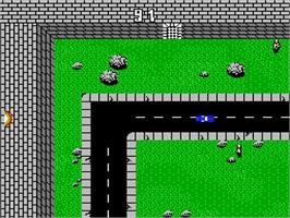 In game image of Death Race on the Nintendo NES.