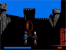 In game image of Defender of the Crown on the Nintendo NES.