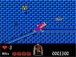 In game image of Disney's Beauty And The Beast on the Nintendo NES.