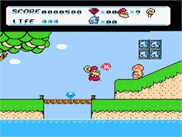 In game image of Don Doko Don 2 on the Nintendo NES.