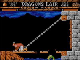 In game image of Dragon's Lair on the Nintendo NES.