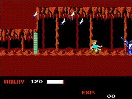 In game image of Dragon Buster on the Nintendo NES.