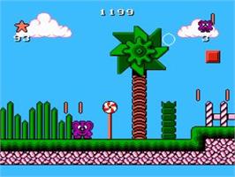 In game image of Dreamworld Pogie on the Nintendo NES.