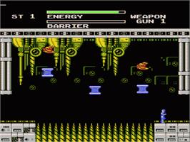 In game image of Dynowarz: Destruction of Spondylus on the Nintendo NES.