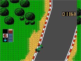 In game image of F1 Circus on the Nintendo NES.