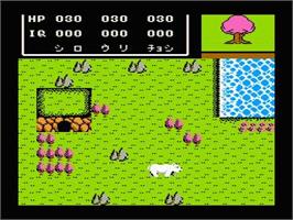 In game image of Famicom Doubutsu Seitai Zukan! - Katte Ni Shirokuma - Mori O Sukue No Maki! on the Nintendo NES.