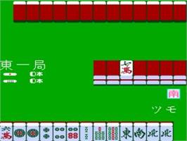 In game image of Family Mahjong on the Nintendo NES.