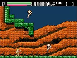 In game image of Faxanadu on the Nintendo NES.