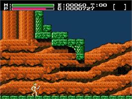 In game image of Faxanadu on the Nintendo NES.