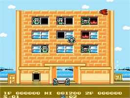 In game image of Flying Hero on the Nintendo NES.