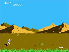 In game image of Formation Z on the Nintendo NES.