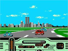 In game image of Formula 1: Built to Win on the Nintendo NES.