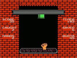 In game image of Free Fall on the Nintendo NES.