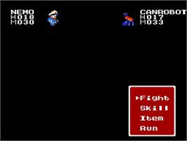 In game image of Fushigi No Umi No Nadia on the Nintendo NES.