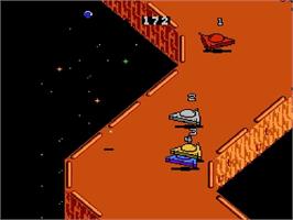 In game image of Galaxy 5000: Racing in the 51st Century on the Nintendo NES.