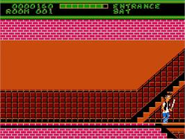 In game image of Ghoul School on the Nintendo NES.