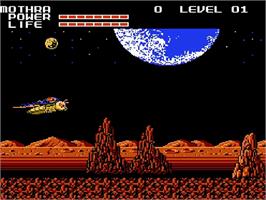In game image of Godzilla - Monster Of Monsters on the Nintendo NES.