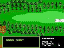 In game image of Golf Grand Slam on the Nintendo NES.