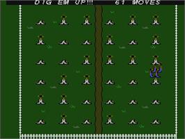 In game image of Gravedigger on the Nintendo NES.