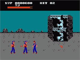 In game image of Hokuto no Ken on the Nintendo NES.