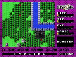 In game image of Hydlide on the Nintendo NES.