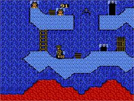 In game image of Indiana Jones And The Temple Of Doom on the Nintendo NES.